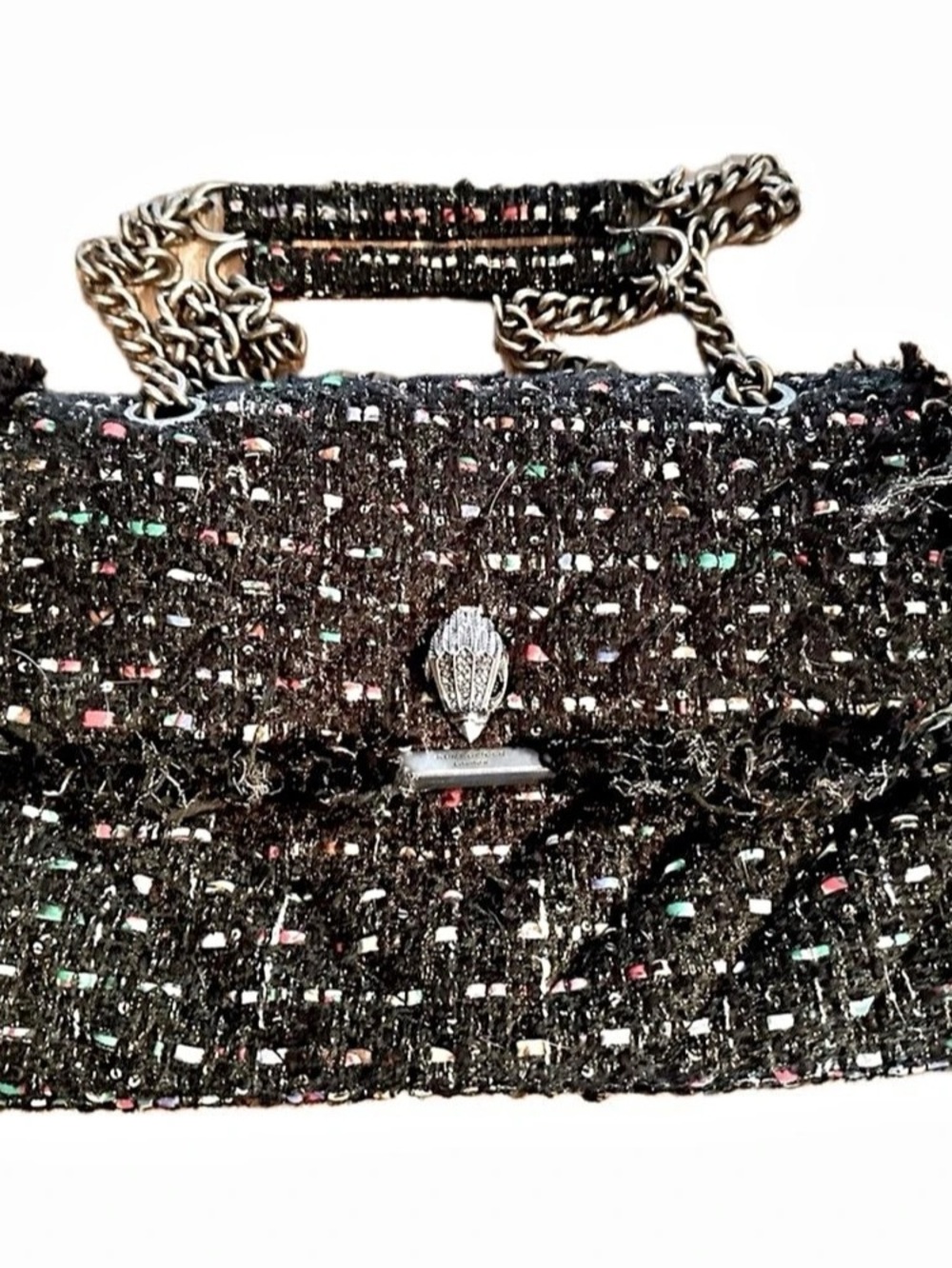 Kurt Geiger London Tweed Kensington Bag Shoulder Bag Black & Multicolor
